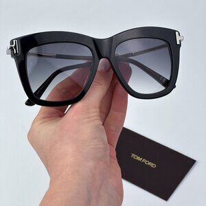 Tom Ford Women Black Smoke Butterfly BRAND NEW Sunglasses DASHA FT0822/S 01B